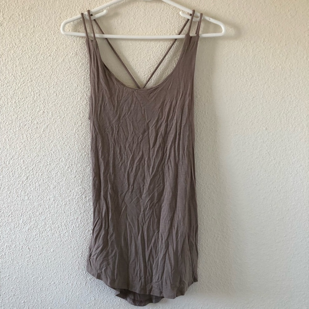 Cream/ taupe color tank top by American Dream size medium